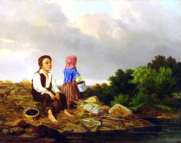 Carl Ludwig Brandt The Berry Pickers oil painting picture
